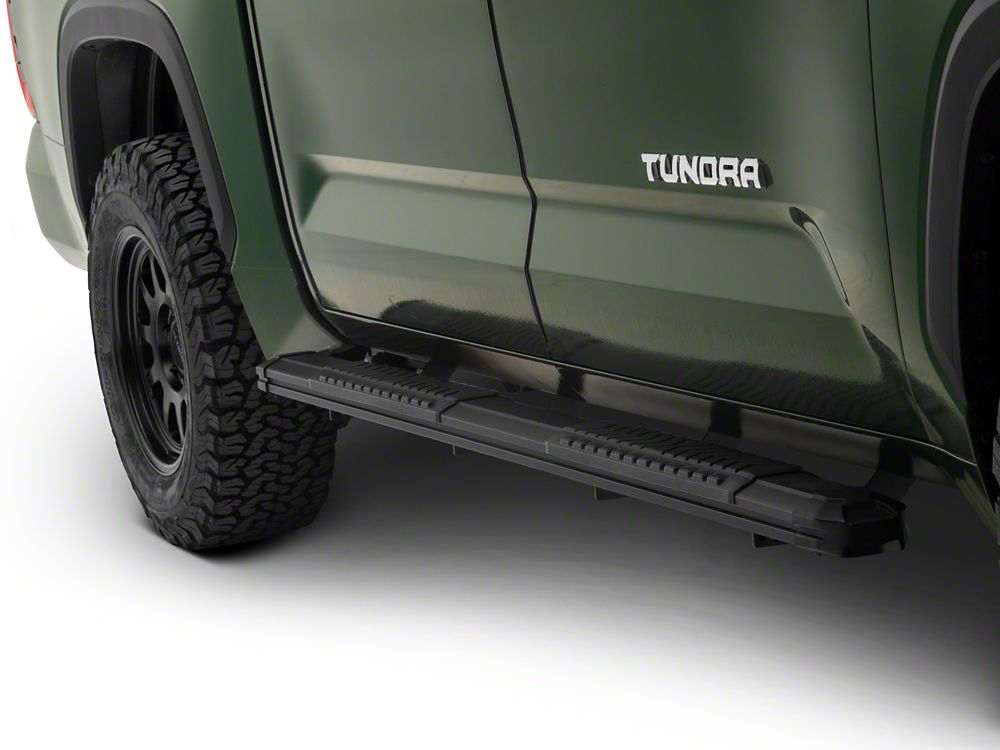 Barricade Saber 5-Inch Aluminum Side Step Bars; Black Cover Plates (22-25 Tundra CrewMax)