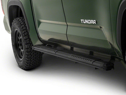 Barricade Saber 5-Inch Aluminum Side Step Bars; Black Cover Plates (22-25 Tundra CrewMax)