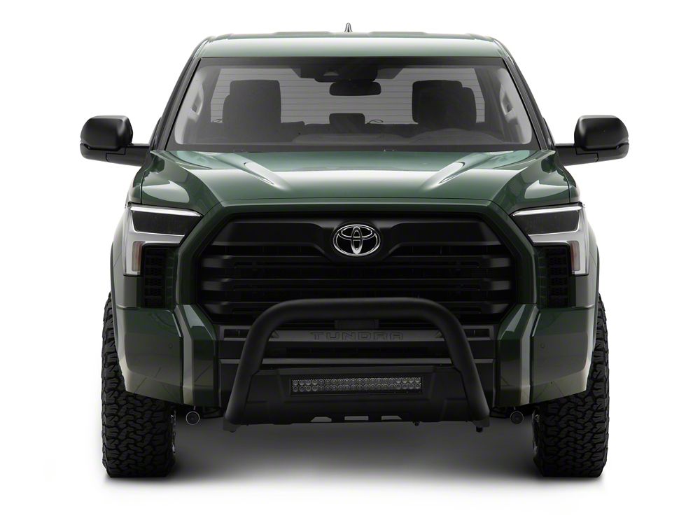 Barricade 3.50-Inch Bull Bar with Formed Skid Plate and LED Light Bar; Textured Black (22-25 Tundra, Excluding Hybrid)