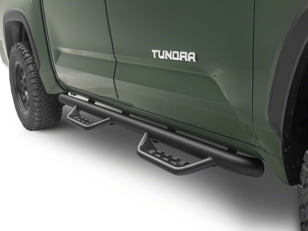 Barricade Tubular Drop Steps; Fine Textured Black Finish (22-25 Tundra CrewMax)