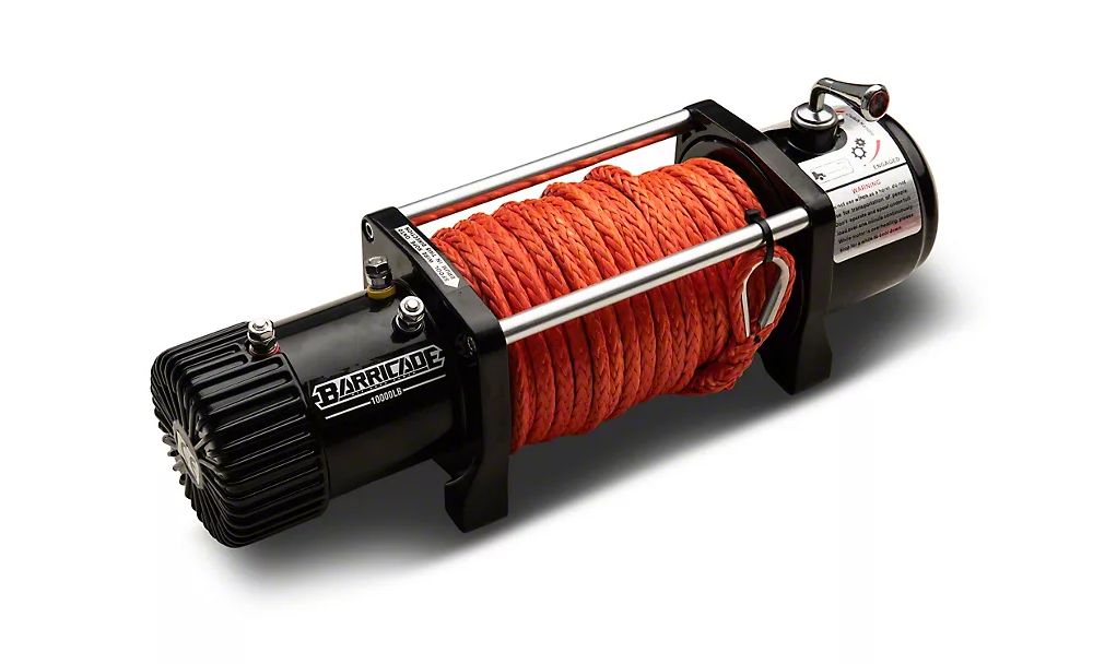 Barricade 10,000 lb. Winch with Synthetic Rope and Wireless Control (Universal; Some Adaptation May Be Required)