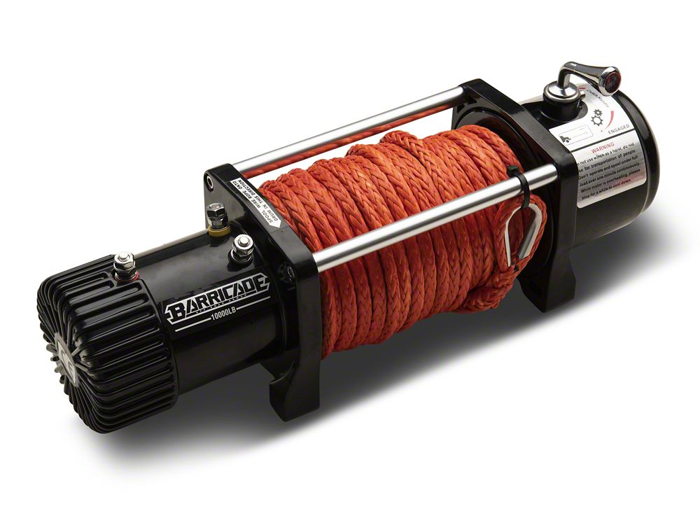 Barricade 10,000 lb. Winch with Synthetic Rope and Wireless Control (Universal; Some Adaptation May Be Required)